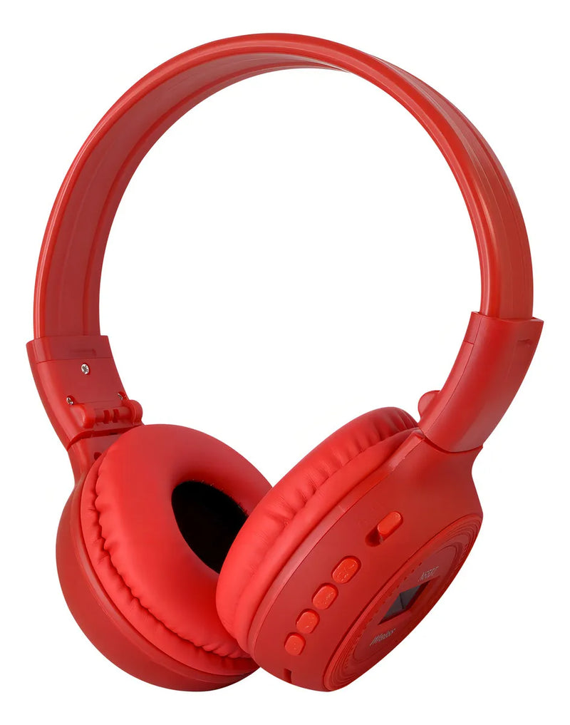 Audifonos Inalámbricos Wireless N65bt Color Rojo