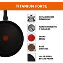 Sartén Imusa Titanium Force 30cm Antiadherente Tapa Vidrio Color Negro