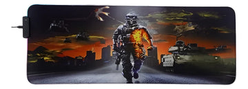 Mouse Pad Rgb 79x30 Centímetros- Luces Multicolor -usb Negro