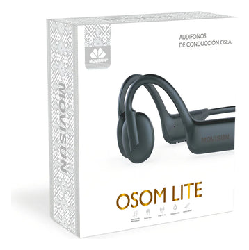 Audífonos Bluetooth Movisun Osom Lite De Conducción Ósea Color Negro