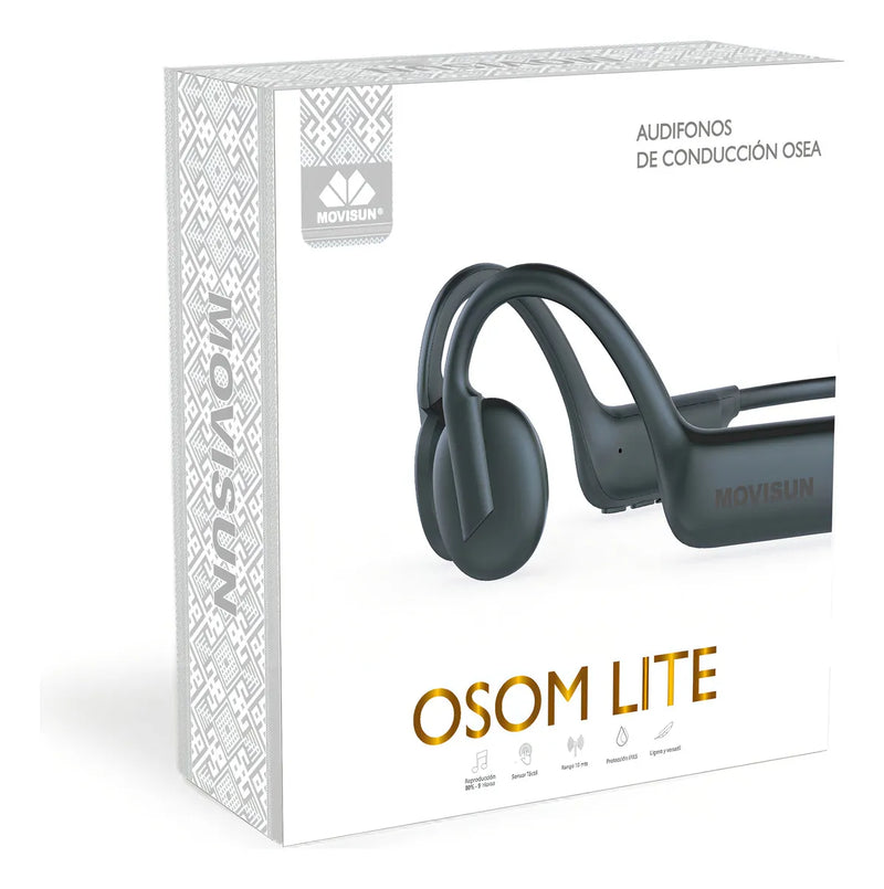 Audífonos Bluetooth Movisun Osom Lite De Conducción Ósea Color Negro