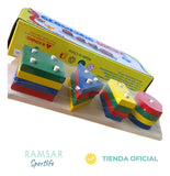 Juego Apilable Figura Geométrica Aprendizaje Montessori Madera Didácticos Niños