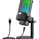 Micrófono dinámico Fifine A8 Gamer modelo color negro