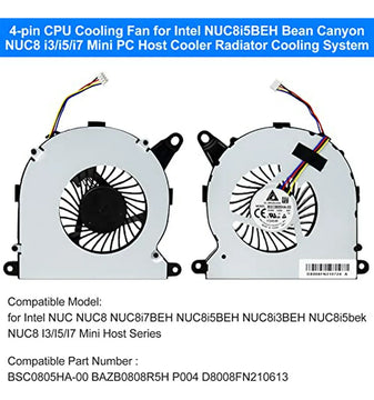 Ventilador De Cpu Arlba Para Intel Nuc 8 Mini Host + Pasta