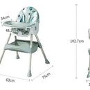 Silla De Comer Para Bebé 2 En 1 Mecedora Color Azul Niños