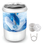 Mini Lavadora Portátil, Semiautomática Azul/blaco