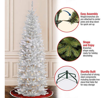 Árbol De Navidad Artificial Preiluminado 7.5 Pies