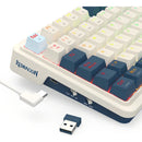 Teclado Wireless Redragon Eisa Pro K686wb Blanco Azul Rgb Ñ Blanco/azul Español Latinoamérica
