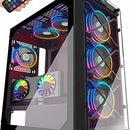 Musetex Gaming Pc Chasis Con 6 Ventiladores Led Argb 120mm