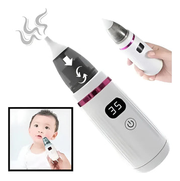 Aspirador Nasal Para Bebés Eléctrico Con Pantalla Digital Blanco
