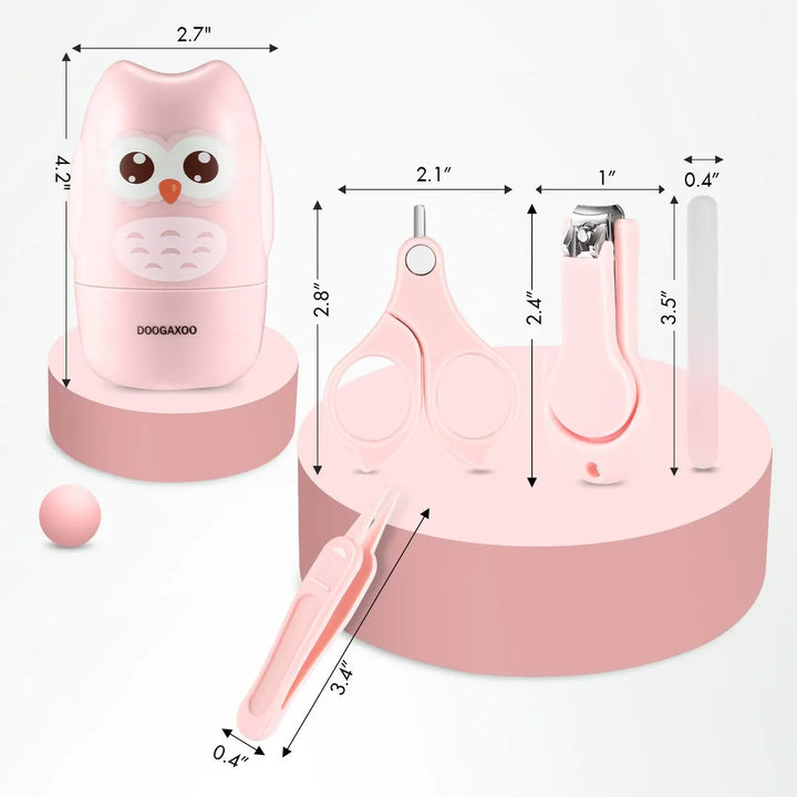 Doogaxoo Cortaunas Para Bebe, Kit De Unas Seguro 4 En 1 Con