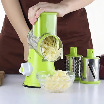 Cortador de verduras 3 en 1 de acero inoxidable y rallador de mesa