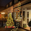Set Luces Led De Escalera Navideña 10' Con Santa Claus