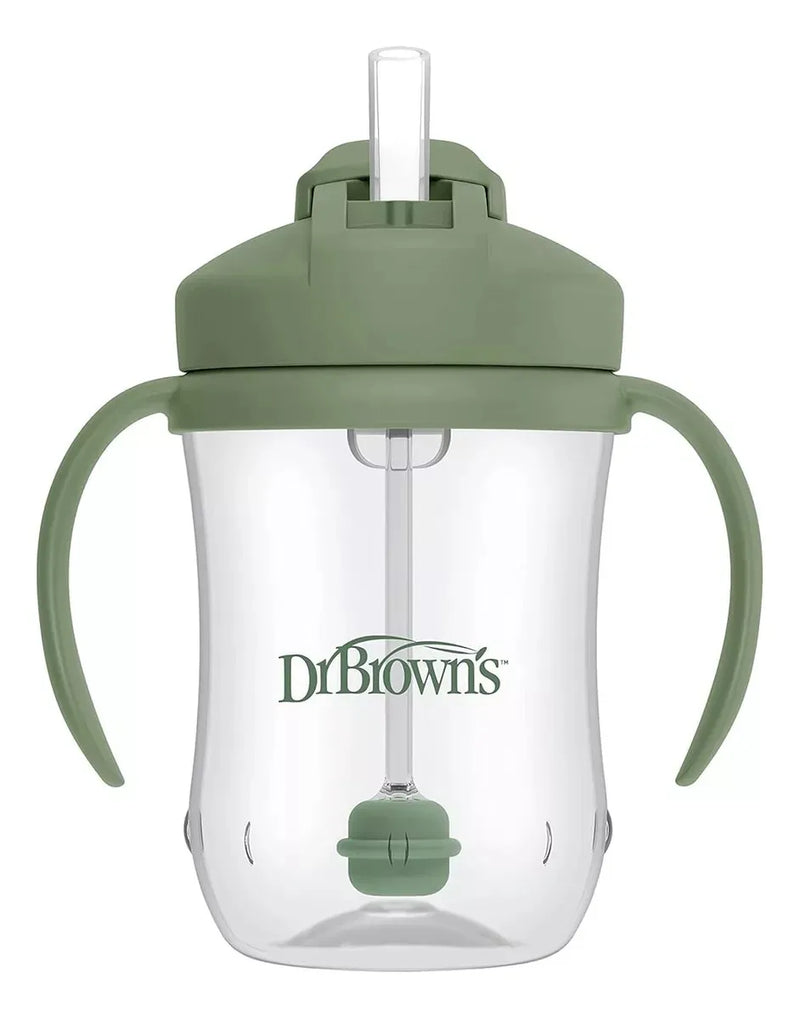 Vaso Entrenador Pitillo Dr. Brown's 9 Onz X2 Niño Verde Y Azul