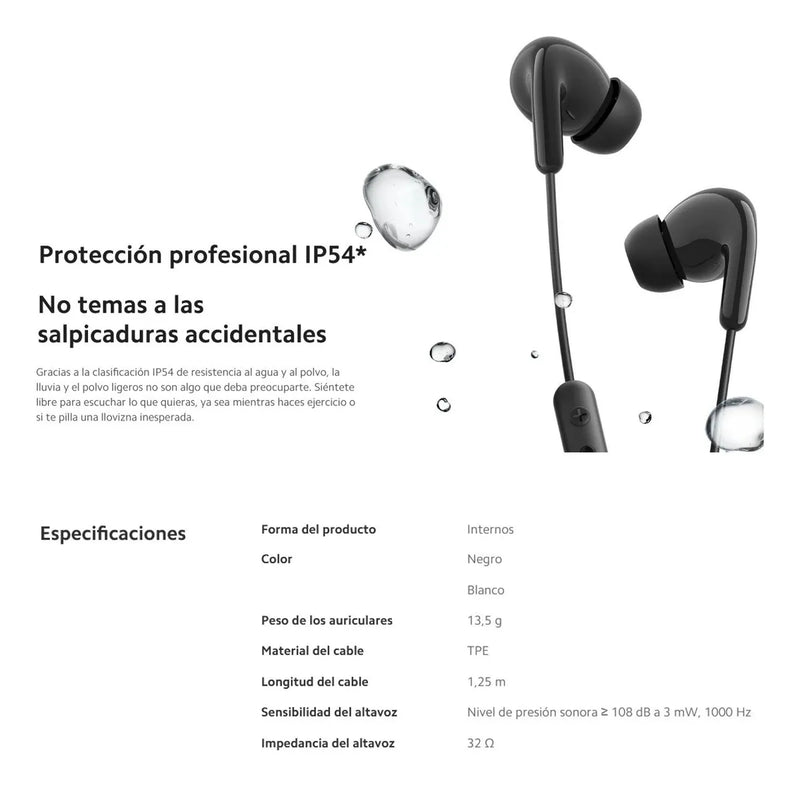 Xiaomi Auriculares Conexión Tipo C / Control Integrado, Wht Blanco