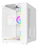 Chasis Gamer Iceberg Crystal Cube S 6 Fans Argb Atx Blanco