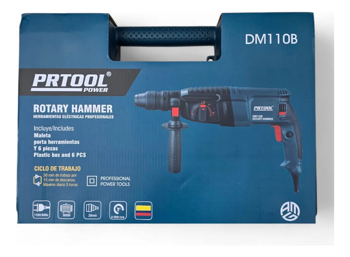 Taladro Rotomartillo Doble Mandril De 2.7joules - Azul - 50hz/60hz