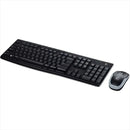 Combo Inalámbrico Logitech Mk270 + Alfombrilla Xl (80x30cm) Mouse Negro Teclado Negro
