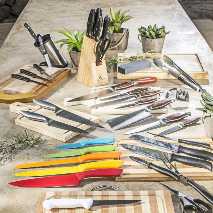 Set Cuchillos 2 Piezas Inoxidable Just Home Collection Plateado