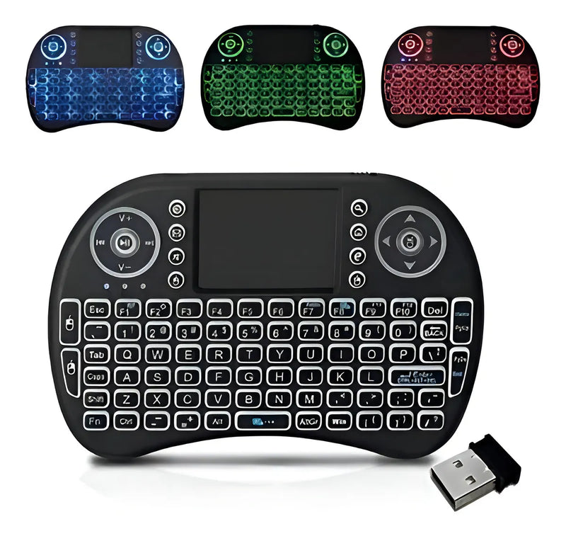 Mini Teclado Inalambrico Noga Con Mouse Para Smart Tv Ps3 Pc Xbox Negro