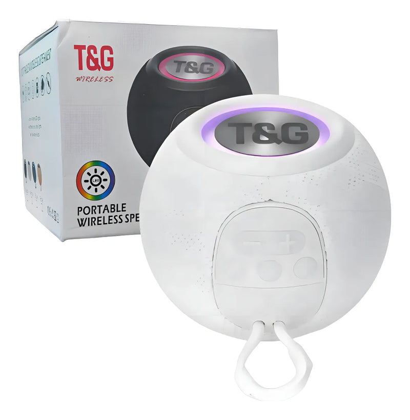Parlante Portatil T&g Seisa Tg-337 Bluetooth Stereo Radio Fm Color Agua