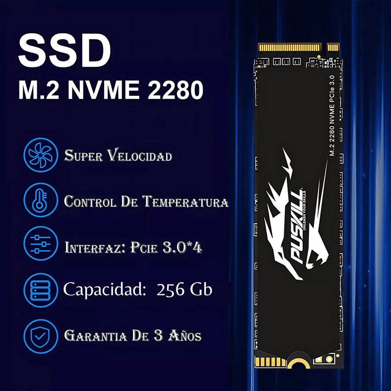 Hd Ssd M.2 2280 PUSKILL 256 GB NVMe PCIe 3.0x4 PSK-M2SSDP34-256g