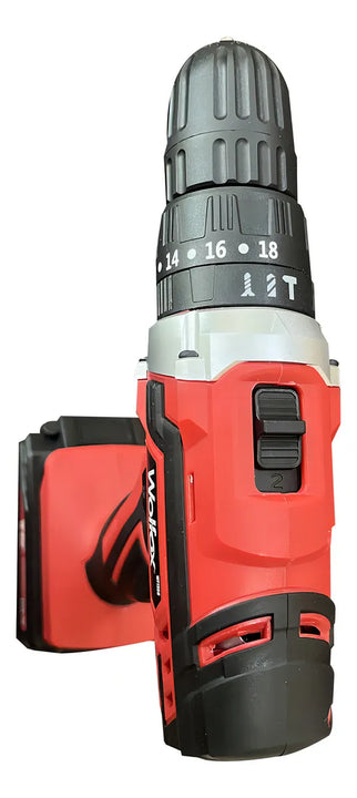 Taladro Percutor Inalámbrico 3/8'' 12v 1300rpm Wolfox Wf1356 Color Rojo Frecuencia 60Hz