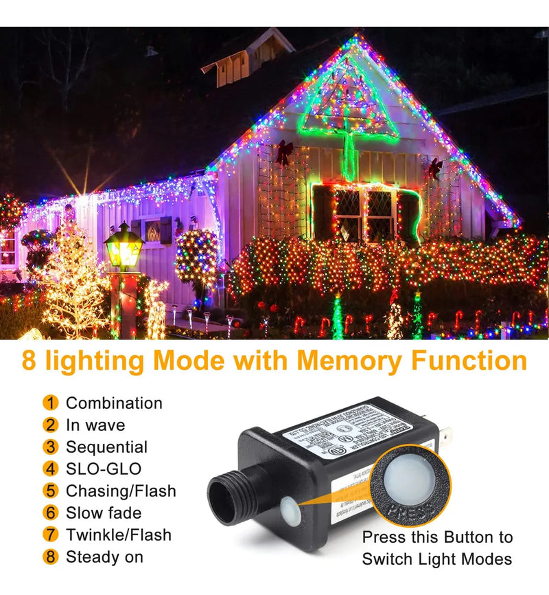 Luces Navidenas Led Brillantes 300 Luces 105 Pies