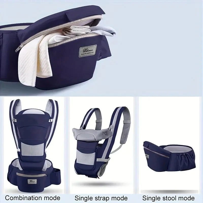 Cargador Silla Ergonomico Multiposiciones Para Bebes Baby On Color Azul oscuro