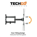Soporte De Pared Tv/monitor 23''»55''/30kg, Techgo Spb-2206a Negro