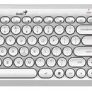 Combo Genius Teclado Y Mouse Q8000 Inalámbrico Tkl Mouse Blanco Teclado Blanco