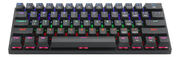 Teclado Gamer T-dagger Arena T-tgk321 Qwerty T-dagger Brown Español Color Negro Con Luz Rainbow
