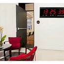 Reloj de pared LED digital grande con temperatura de día, mes y año
