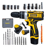 Taladro Inalámbrico 18v Percutor 10mm Amarillo 2 Velocidades 50 Hz/60 Hz