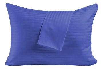 X2 Fundas Para Almohadas De Microfibra 70x50 Color Azul Fundas De Almohadas Azul
