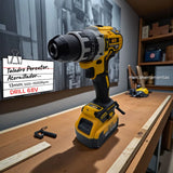 Combo Taladro Inalámbrico 68v Y Pistola Impacto 1/2 Amarillo - Amarillo - 50 Hz/60 Hz