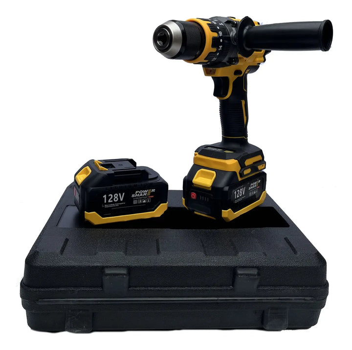 Taladro Inalámbrico Motor Brusslesh 80n.m 2b 500w Amarillo 60hz