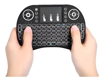 Mini Teclado Inalámbrico Airmouse Android Smart Tv Iluminado Mouse Color Teclado Black