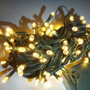 Serie Navideña Luz Led Calida X200 Luces Cable Verde Paq. X2