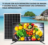 Televisor Solar 32 Pulg Batería 60000mah Panel Bombillos Con