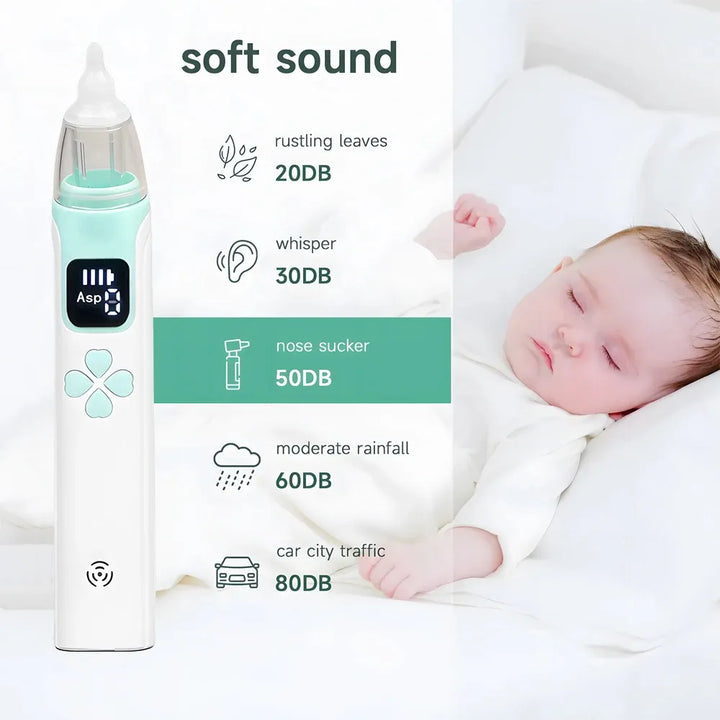 Aspirador Nasal Electrico Recargable Musical Para Bebe Blanco