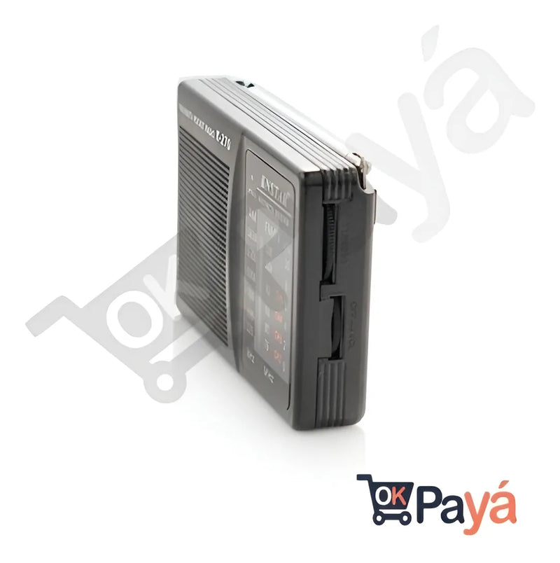 Radio Portatil Mini Am Fm Parlante Auriculares A Pilas Color Negro