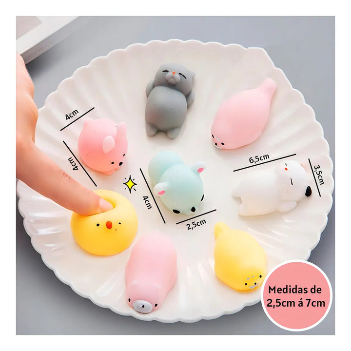 Kit 5, juguete antiestrés Mochi, tensor suave y antiestrés