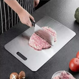 Tabla Corta Acero Inox Rectangular 34x23 Cm Tcaai Gris