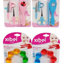 Kit Bebé Niña O Niño Peine + Cepillo + Manicure Llamadientes Azul Marino