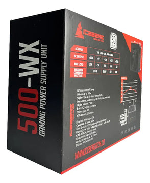 Fuente De Poder Gamer Iceberg 500 Wx Retail Real Blanco