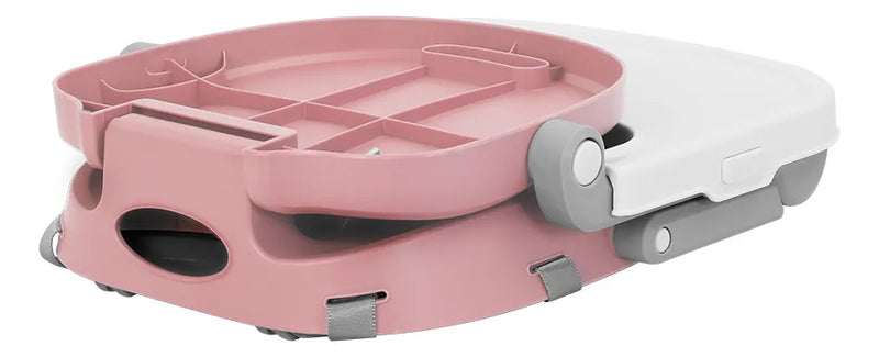 Silla De Comer Bebé Carestino Osaka Booster Rosa Altura Adaptable con Bandeja Extraíble
