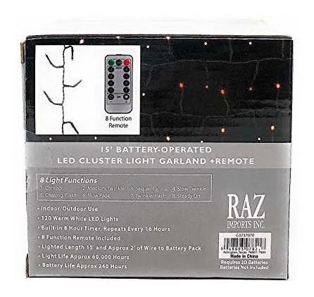 Cluster De Navidad Guirnalda De Luces Funciona Con Pilas 15