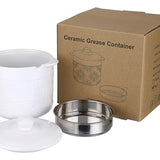 Bstkey Recipiente De Grasa De Tocino De Ceramica Con Colador