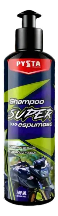 Shampoo Supe-espumoso Brillador Limpiador Moto Carro 200ml